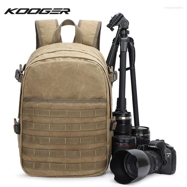 Zaino kooger cera in tela tela tattica borse da telecamera pografia dslr slr bagpack con portashor