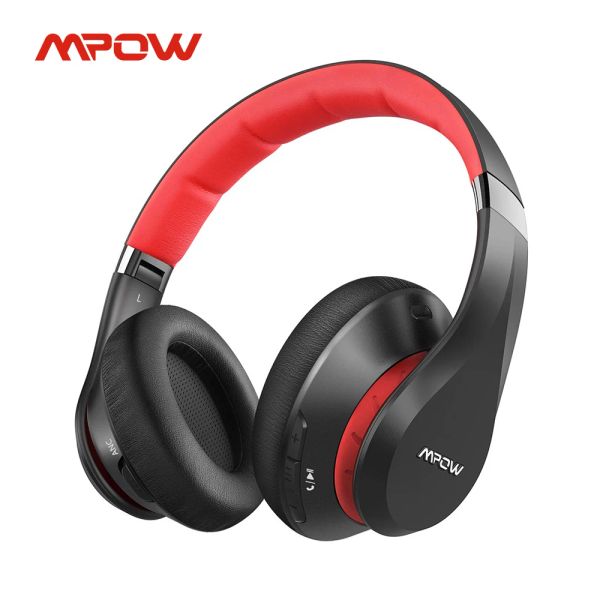 Bags mpow 059 mais fones de ouvido sem fio cancelamento de ruído ativo cancelamento de fone de ouvido bluetooth com 40h de cvc8.0 micro
