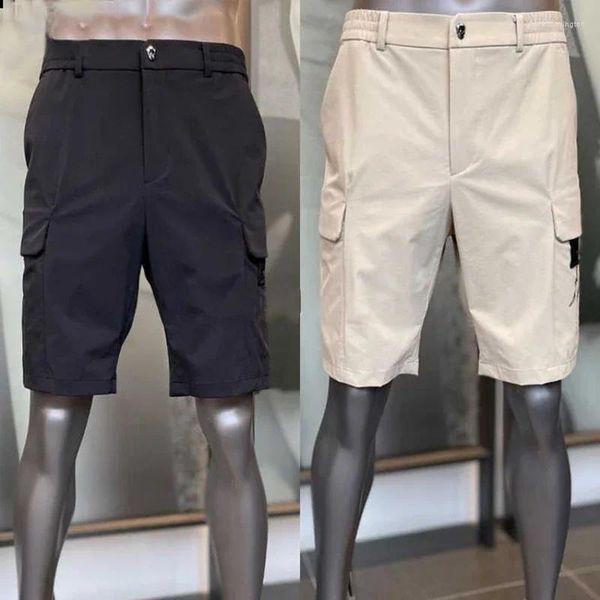 Roupas de ginástica de verão O logotipo dos homens de golfe esportam shorts respiráveis calças casuais de bolso frias.