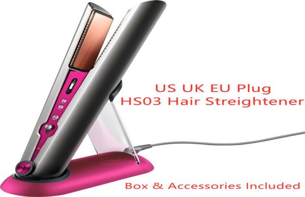 6pcs 2 in 1 Markendesigner Wireless Haarglätter Curling Iron Hairs Curler Black Nicklefuchsia US EU UK Plug mit Geschenkbox2764548