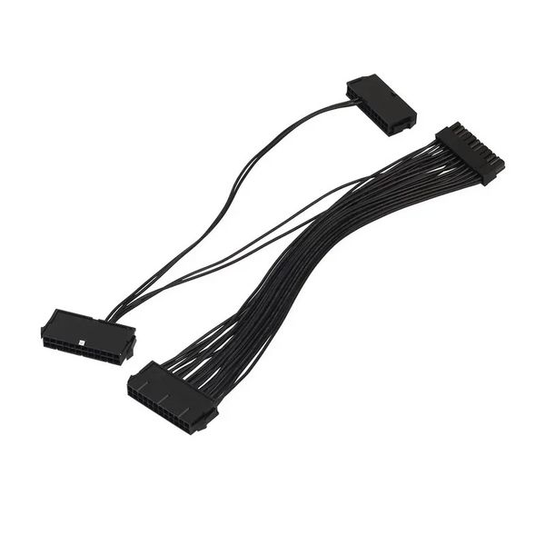 30cm 24pin 20+4pin Üçlü PSU -ATX Güç Kaynağı Adaptör Kablosu Madencilik Güç Kaynağı Senkronizasyon Başlangıç ​​Çizgisi için 18AWG Tel