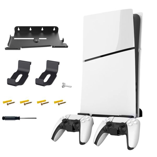 Stands Console de jogo Suporte de armazenamento de montagem de parede para PS5 Stand Stand Salving Salvando Gamepad Holder para PlayStation 5 Acessórios de jogo