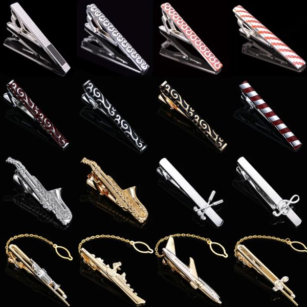 Clips High Grade Men's Business Tie Clip Высококачественный эмамельный музыкальный самолет дизайн дизайна галстук оптом / розничная торговля