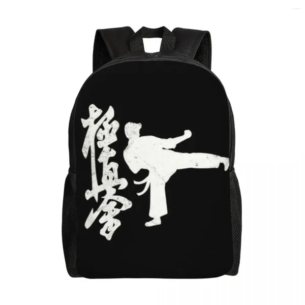 Rucksack Kampfkunst Kyokushin Karate für Frauen Männer wasserdichte College School Fighter Bag Druckbuchbags