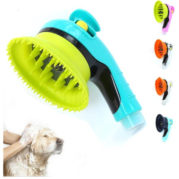 Spruzzatori per compagni pettinatura per massaggio per la doccia per la soffiatura cani da bagno cani gatti doccia doccia pettine per lavare gli accessori per alimentari per cani da gioco irrigatore