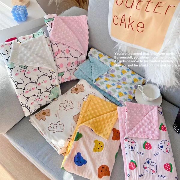 Cobertores nascidos Baby Blanket Beanie Massage Comfort for Bedding Sets Acessórios carrinho de bebê Spring Autumn Quilt Infant