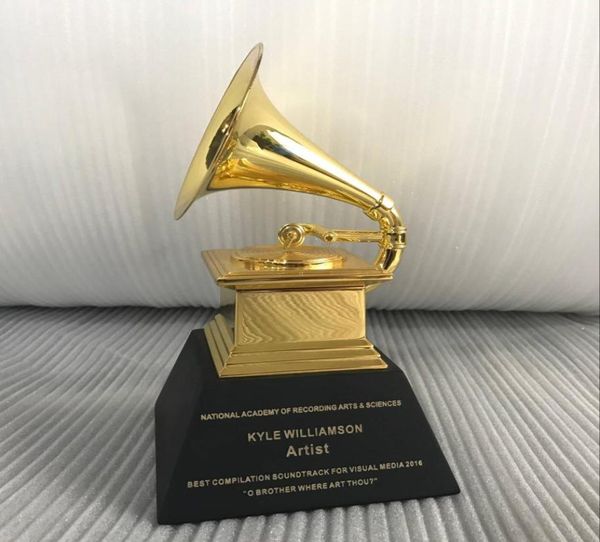 Grammy Trophy Awards da DHL Ship With Black Marble Base Metal Grammy Trophy Awards Orivenir Presente Prêmio8712804