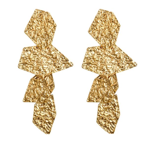 Orecchini ZA Goldsilver Colore Clip in metallo sugli orecchini No Fulcced 2019 Women Party Dichiarazione Gioielli Clip Accessori Accessori all'ingrosso