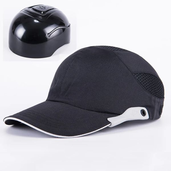 Accessori uomini bernice di sicurezza nera con strisce riflettenti leggero e traspirante cappello a cappello tappo di protezione dalla testa