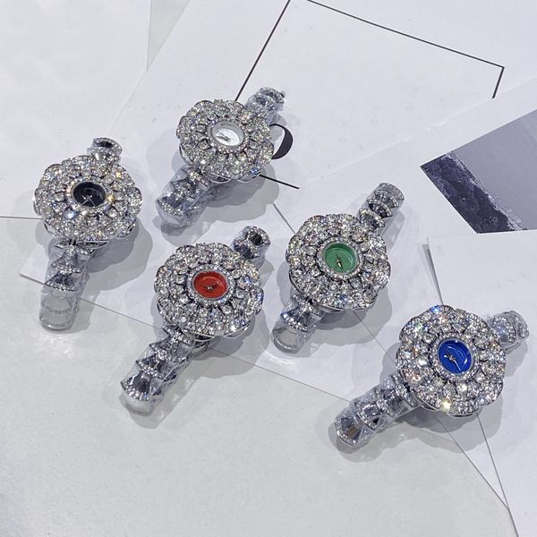 Kadınlar İzle Bileklik Aiiegra Set Gem Citrine Peridot Mavi Topaz ve Garnet Detayları Sayaç Kuvars Hareketi Yüksek Kalite 015