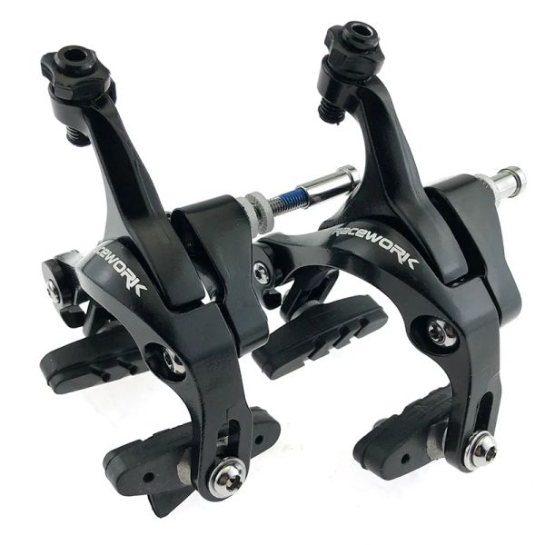 Teile Racework Fahrrad Fahrrad doppelte Pivot -Bremssattel Linear Pull Rading Bike Brems Rennsport Aluminium Seite Pull C -Typ -Bremssattel vorne und hinten