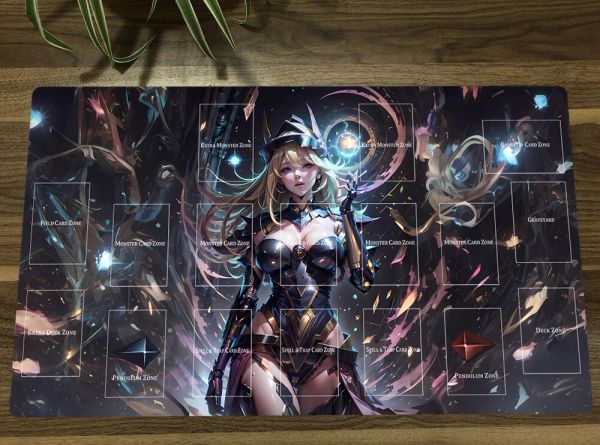 Pads Yugioh Dark Magicig Girl TCG CCG MAT Trading Game Mat Playmat Table Desk Play Mate Mouse Pad 60x35см Бесплатная сумка