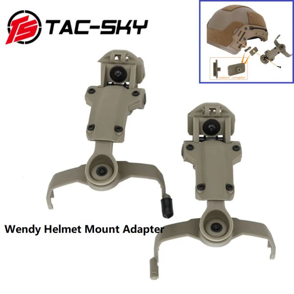 Protetor Tacsky Tactical Helmet Adaptador Rail de capacete Wendy Compatível com fone de ouvido tático COMAC III para a equipe Wendy Rail Helmet