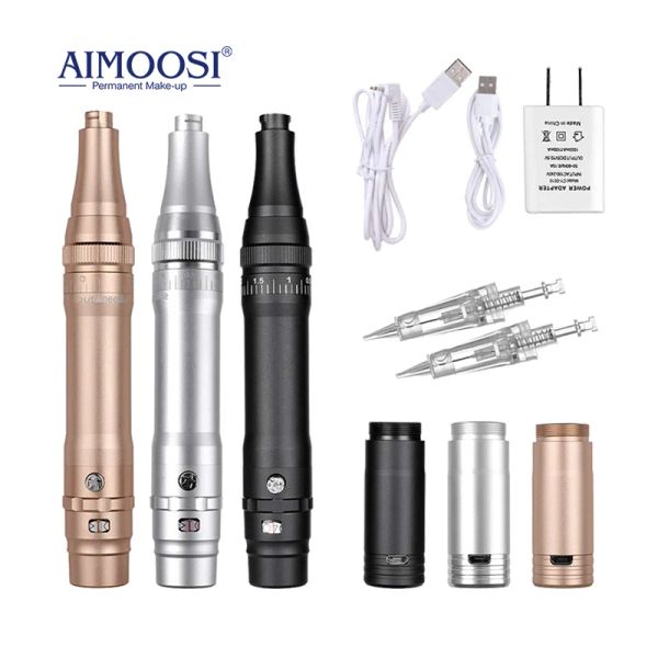 Машина Amoosi Tattoo Machine Professional Wireless Set для микроблейдирования Постоянный макияж Beatuty Brows Lips Body Art Supplies