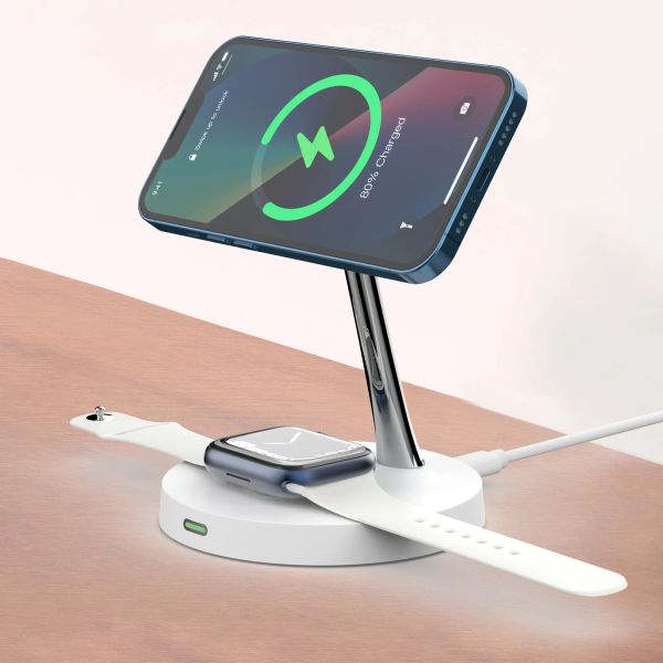 Ladegeräte 3in1 Wireless Charger Station Support MAGSAFE für iPhone 15 14 13 12 Pro Max Apple Watch Serie 8 9 Ultra 2 AirPods Pro 2 3