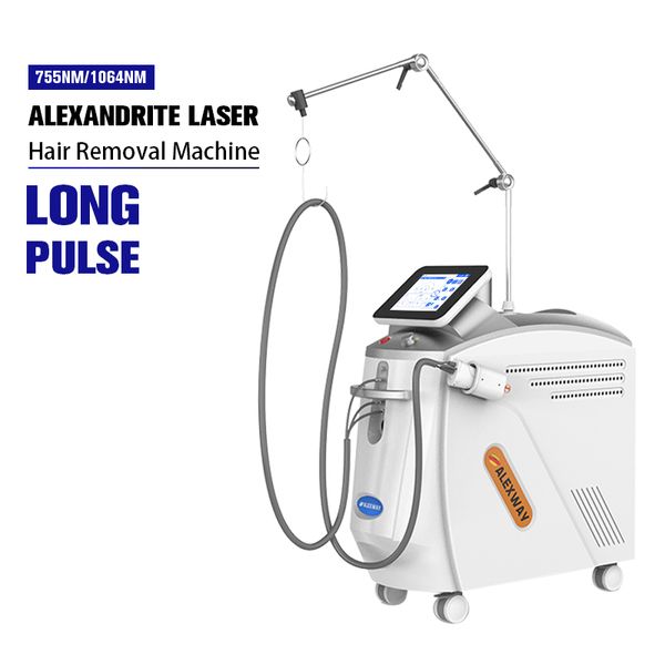 Salone Usa la macchina di bellezza di Beauty Alexandrite Laser Alexandrite Laser 755 1064 Attrezzatura per il ringiovanimento della pelle Best Sistema di raffreddamento Prezzo di fabbrica