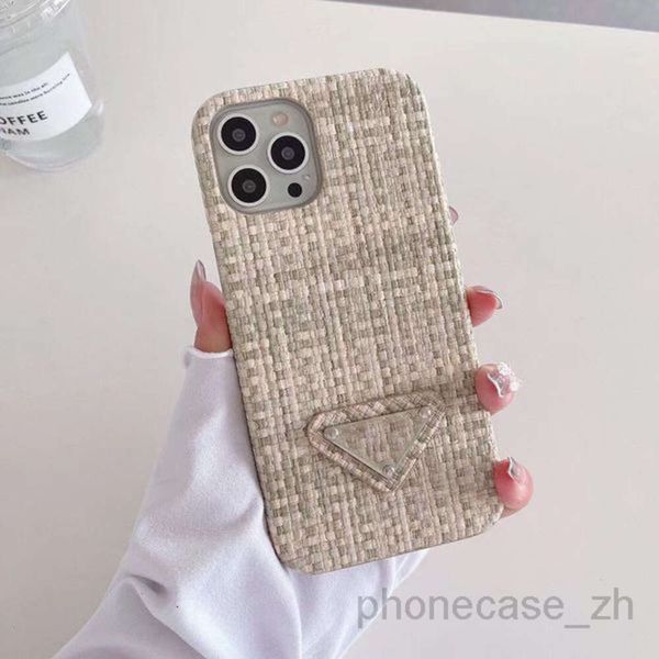 Корпуса мобильных телефонов Треугольник Дизайнер рисунка Phonecase для iPhone 14 Pro Max 13p 12 11 XR Luxury Retro Case вязаная ударная крышка Shel