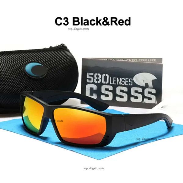 Солнцезащитные очки Costa Man Lins Sunglasses Brand Costa Goggles Дизайнерские солнцезащитные очки для мужчин женщин Tr90 спортивные рыболовные зеркало Blue Red Lens Sunglases 4474