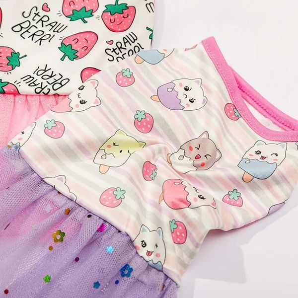 Primavera Estate Carina per il cucciolo in stile principessa per cani per piccoli mediumi Chihuahua Pug Pet forniture Abbigliamento Abito Skirts 240411