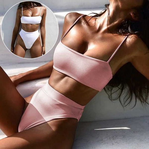 Swim Wear High Waist Bikini Battini da bagno Bikini Bikini set di bikini sexy per donne Swimwear Female Female Push Up Swimsuit Bijer Bicini 240423