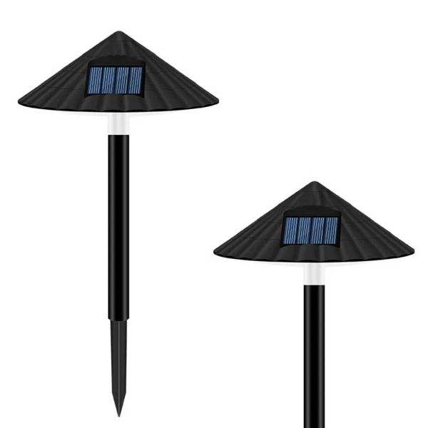 IP55 Luz de jardim solar LED, lâmpada de gramado em forma de cogumelo com sombra de guarda-chuva, opções de iluminação branca/quente LL