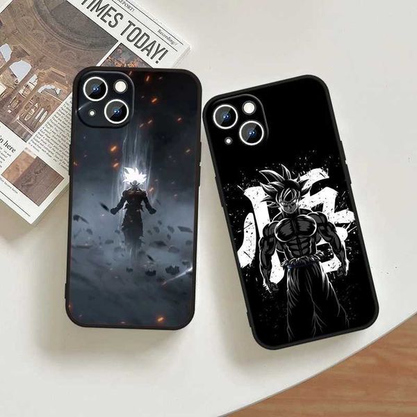 Cancellai del cellulare Dragons Balls Anime Telefono per iPhone 15 Ultra 14 13 12 11 XS XR X 8 7 Pro Max Plus Mini Black Cover Y240423