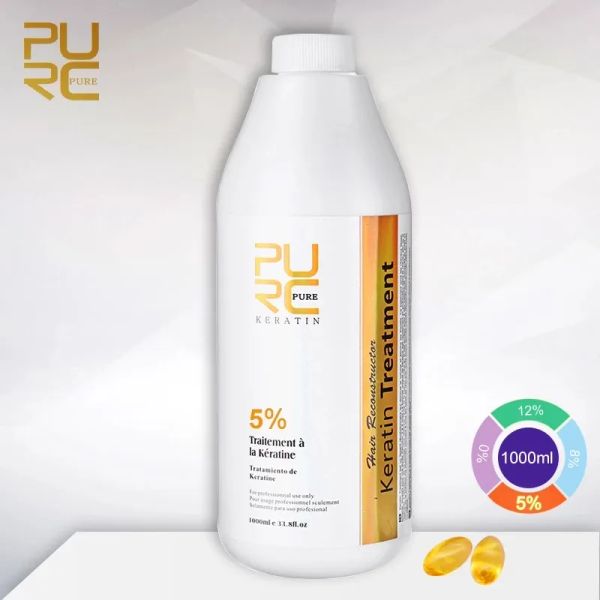 Wigs Purc 1000ml Keratin Hair Alisando o tratamento suavizante para cuidados com cabelos crescidos Cuidados com os produtos de ceratina brasileira Profissional