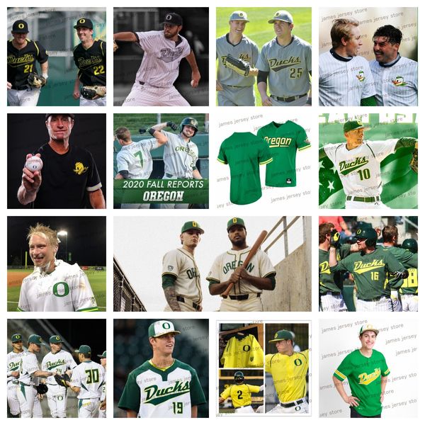 2024 Custom Oregon Ducks Jersey de beisebol Grayson Grinsell Carter Garate Toby Twist Jack Brooks Maddox Molony Michael Freund Ryan Cooney Jaxon Jor Dan Novo estilo