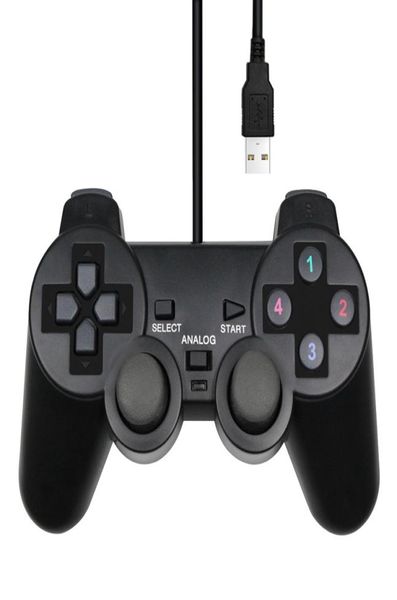 Wired USB PC Game Controller gamepad para winxpwin7810 Joypad para PC Windows Computador Laptop Black Game Joystick3909179