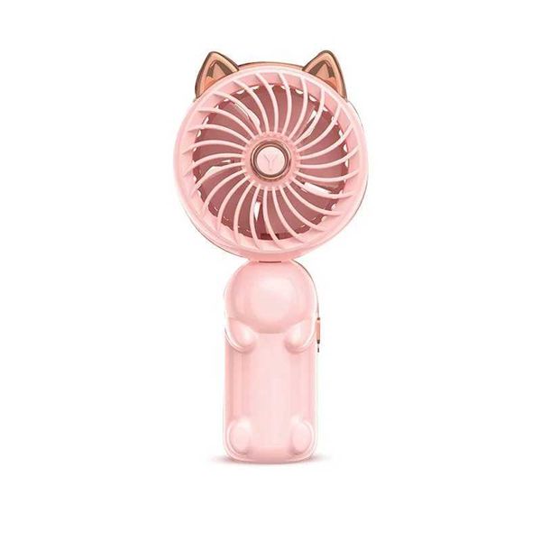 Altri elettrodomestici ventilatore portatile portatile con orecchie di gatto - ventola piegabile con batteria ricaricabile USB (rosa) J240423