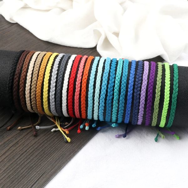 Strands Nuovi 26 Styles Line di cera intrecciata fatta a mano intrecciata Regali di gioielli in bracciale per bracciale per amici uomini Banghi all'ingrosso