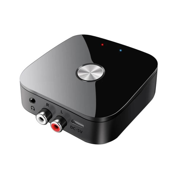 Receptor RCA BluetoothCompatible do Adaptador 5.3 APTX HD 3,5mm Jack Aux Wireless Adapter Music for TV Car 2RCA Bluetooth 5.0 Receptor de áudio