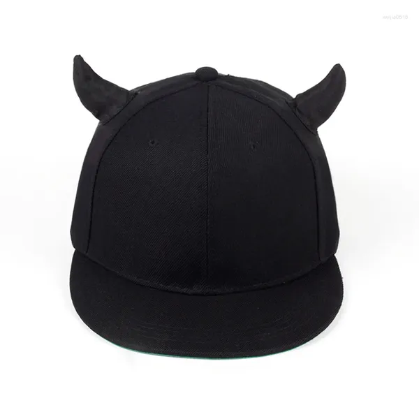 Ballkappen 2024 Ankunft Unisex Horns Snapback Baseball Cap Hut Verstellbares Baumwollhip Hop Hats Mode Outdoor Großhandel