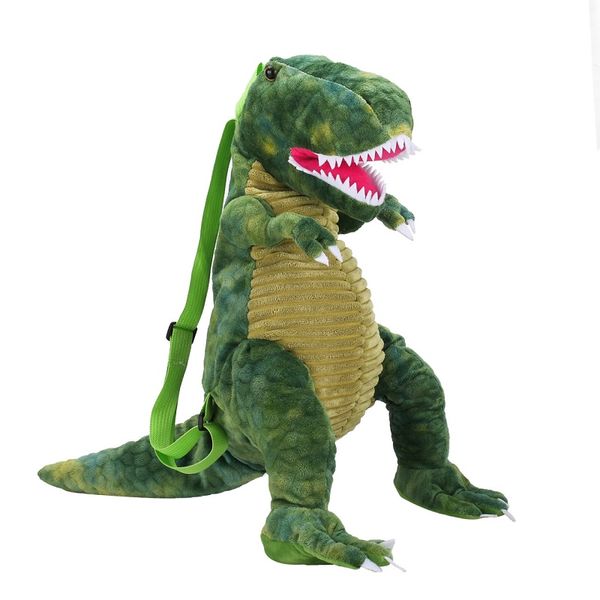 Preço de atacado de fábrica 10 Estilos de 55 cm de desenho animado de dinossauros mochila de brinquedo de brinquedo Tyrannosaurus rex mochila infantil