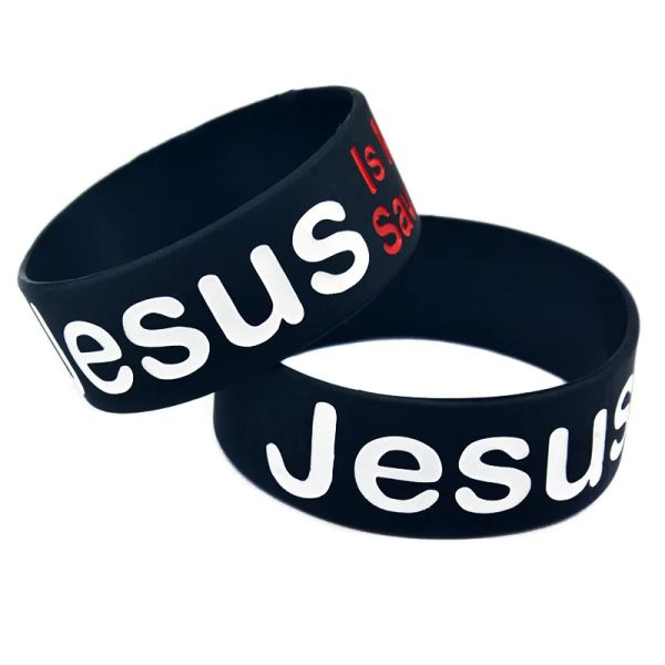 Strähnen Mode Jesus ist mein Retter Silikonarmband Wild Männer und Frauen Erlösung Armband heißer Verkauf