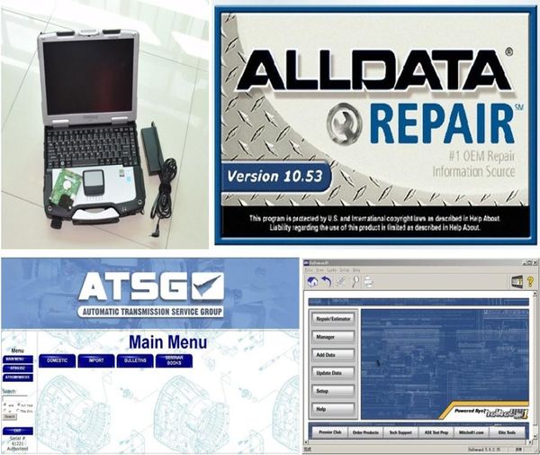 All Data Auto Repair Tool AllData 1053 Mll ATSG em software de HDD de 1 TB instalado para o computador para Panasonic CF30 Laptop 4G T5312775