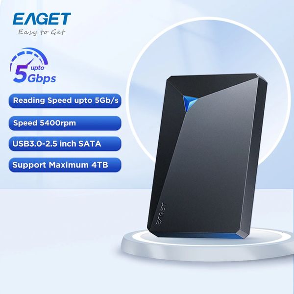 Eagget G20 Tragbarer HDD 5400 U / min USB 3.0 Festplattenantrieb 250 GB 500 GB 1T 2T externe mechanische Festplatte für Laptop -Desktop 240415