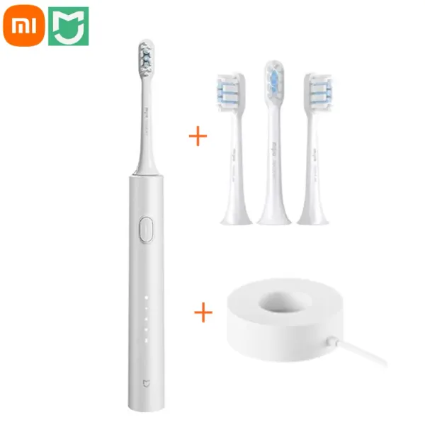 Köpfe Neueste Original Xiaomi Mijia Sonic Electric Zahnbürste T302 4 Pinselkopf IPX8 360 ° WLAN Ladung 4 Modi Tiefe Reinigungszähne