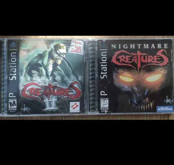 OFERENS PS1 Nightmare Creatures Series Copy Disc Game Desbloquear Estação de Console 1 Retro Optical Driver Video Game Parts