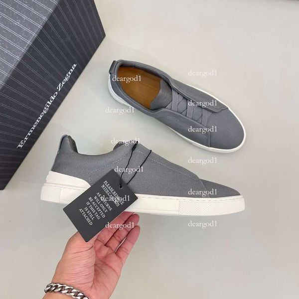 Scarpe casual designer zegna triple cucitura a bassa sneaker a basse sneaker social wedding party show in pelle zegnas logo kk 89