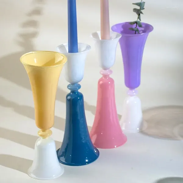 Candele decorazioni decorazioni per la casa in vetro fiore idroponico semplice tavolo candelare vaso ceramico moderno moderno