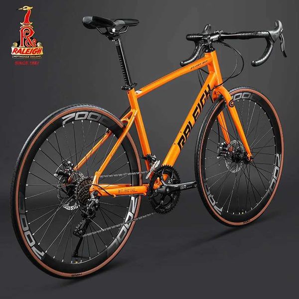 Fahrräder 700c Road Bicycles Variable Geschwindigkeitsscheibenbremsen Rennrad für erwachsene Kiesbike mit hohem Kohlenstoffstahl -Straßenbikes Y240423