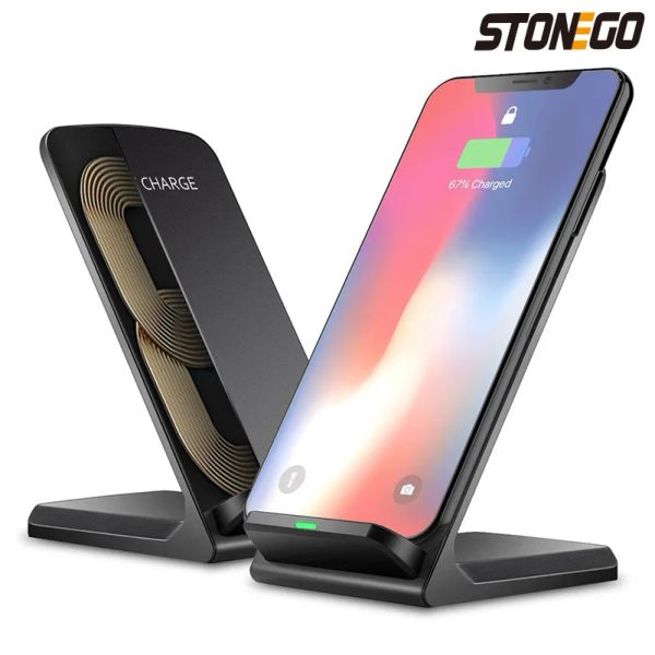 Chargers 10W Wireless Charger Stand Pad para iPhone 13 12 11 Pro x xs max xr 8 Samsung S21 S20 Qi Charging Dock Dock Station Phone Tolder