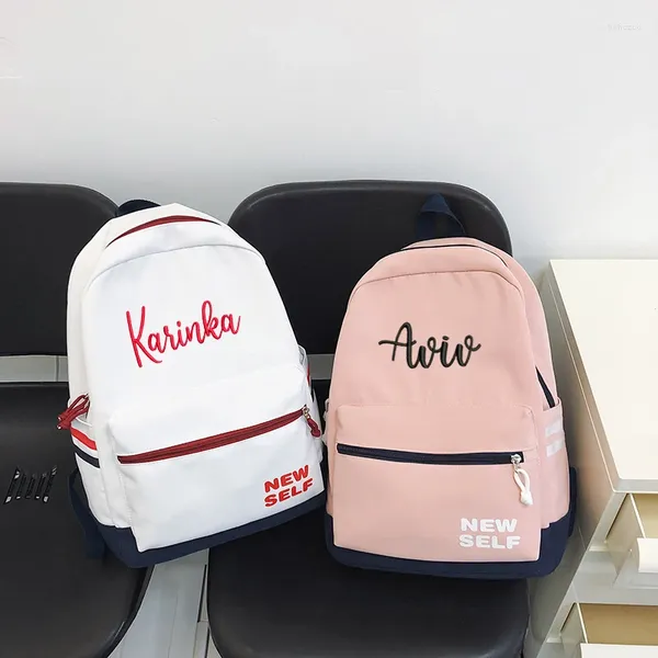 Backpack Custom weibliche Modedame mit hoher Kapazität wasserdichtes College Trendy Women Laptop Schooltaschen süße Mädchen Reisebuchbeutel