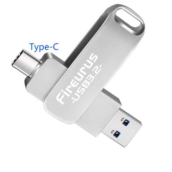 Drives 3.2 USB tipo C Drive flash 32 GB 64 GB 128 GB Memorias USB, Jump Drive Memory Stick para computadores telefone, armazenamento de dados