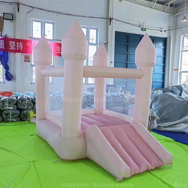 Оптовая коммерческая надувная надувная белая домика для малышей парк развлечений белый мини -бодрый замок для детей со свободными от воздуходувки.