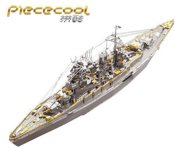 Modelos de barcos de quebra -cabeça de metal 3d latecool Nagato Battleship Diy Laser Cuttiga Jigsaw Modelo para crianças adultas Toys Y2004218084858