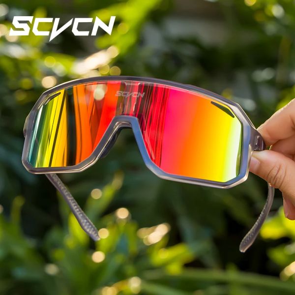 Güneş Gözlüğü Scvcn Bisiklet Gözlükleri Moda Güneş Gözlüğü Erkekler için MTB Bisiklet Yol Bisiklet Gözlük Döngüsü Goggles Sports UV400 Avcılık Sürüş