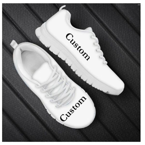 Casual Shoes 35-46 Customized Image Brand Muster Frauen Sneakers Pflege komfortable Mesh Flats für weibliche Mädchen Dropship