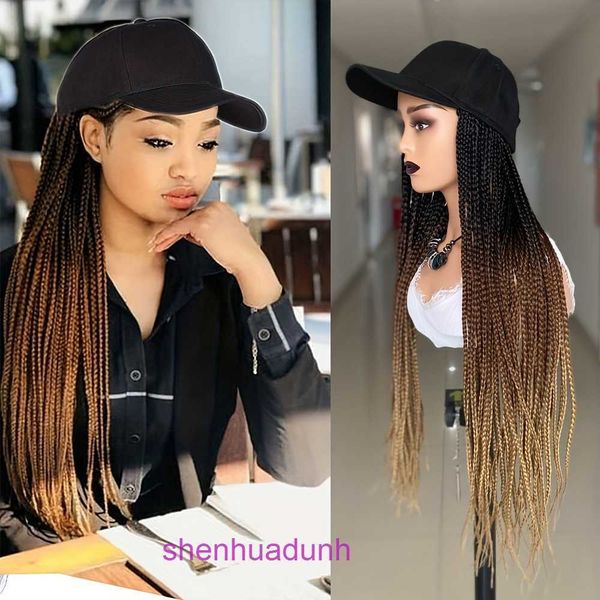 Фабрика Outlet Fashion Wig Hair Online Shop Black Dirty Braide Hat Hat Wig Handwoven 55 косичек без съемки One Piece